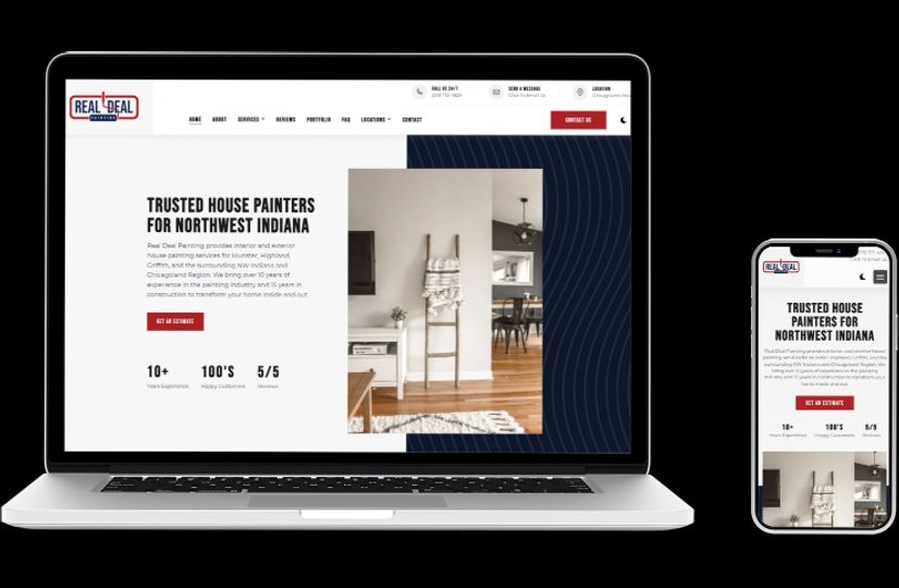 A computer screen showing a website preview