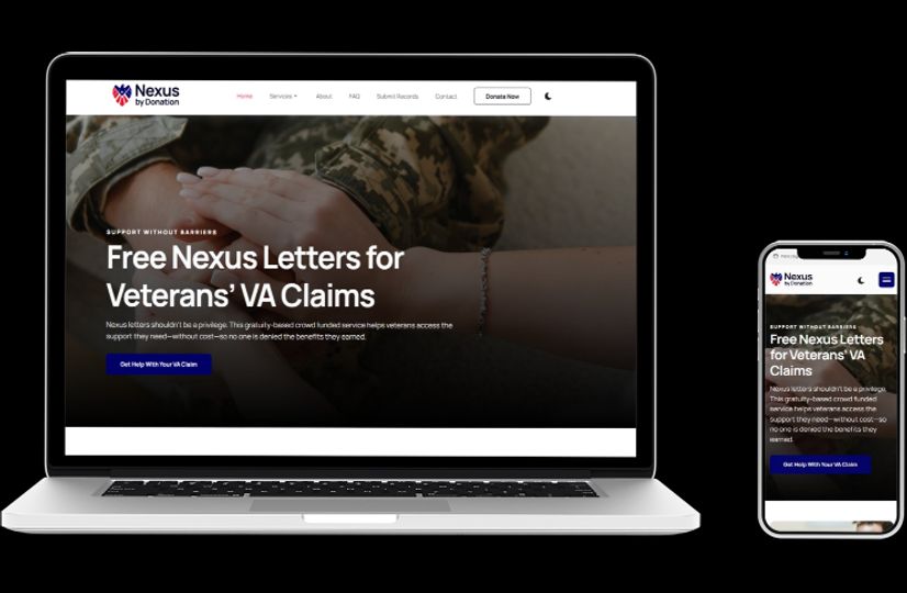 A computer screen showing a website preview