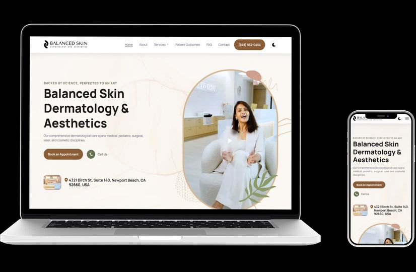 A computer screen showing a website preview