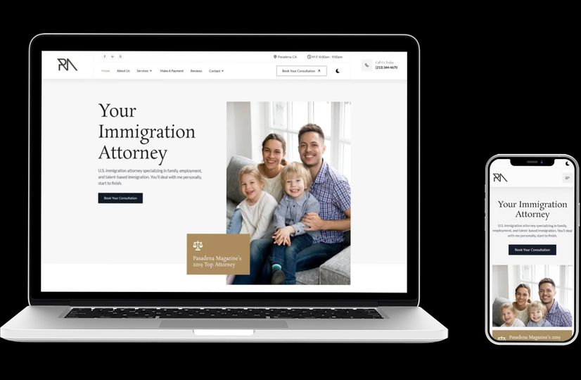 A computer screen showing a website preview